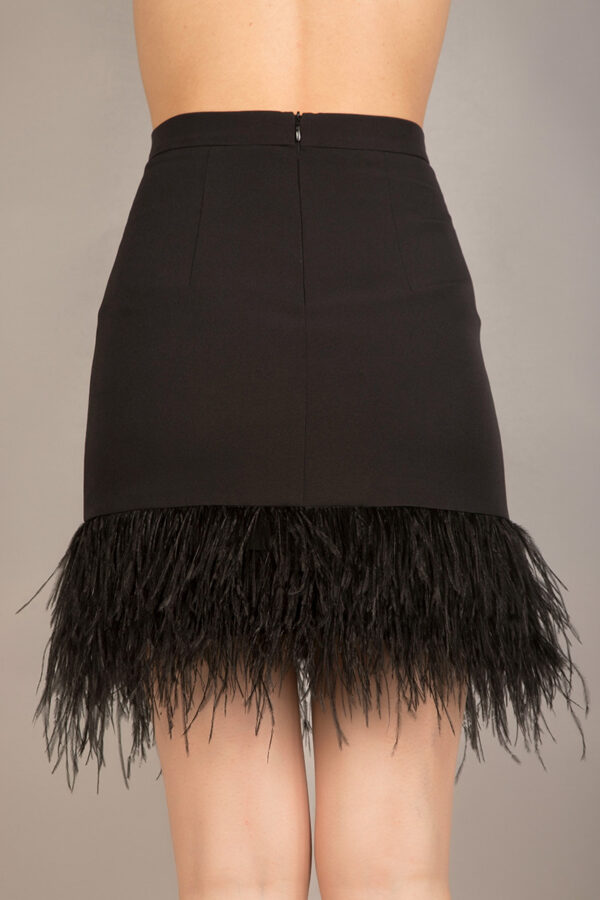 Crepe skirt short fit