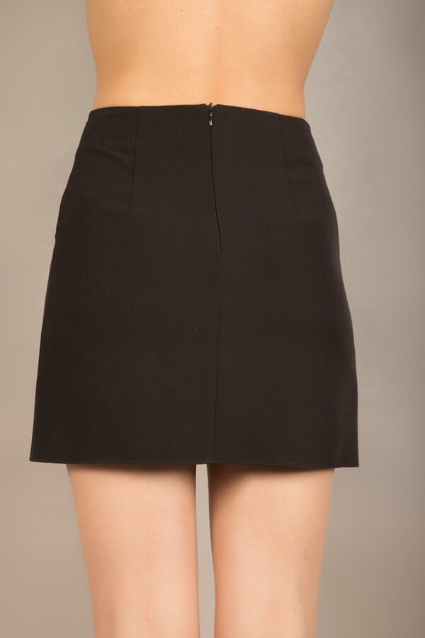 Crepe short skirt embroidery with rhinestones