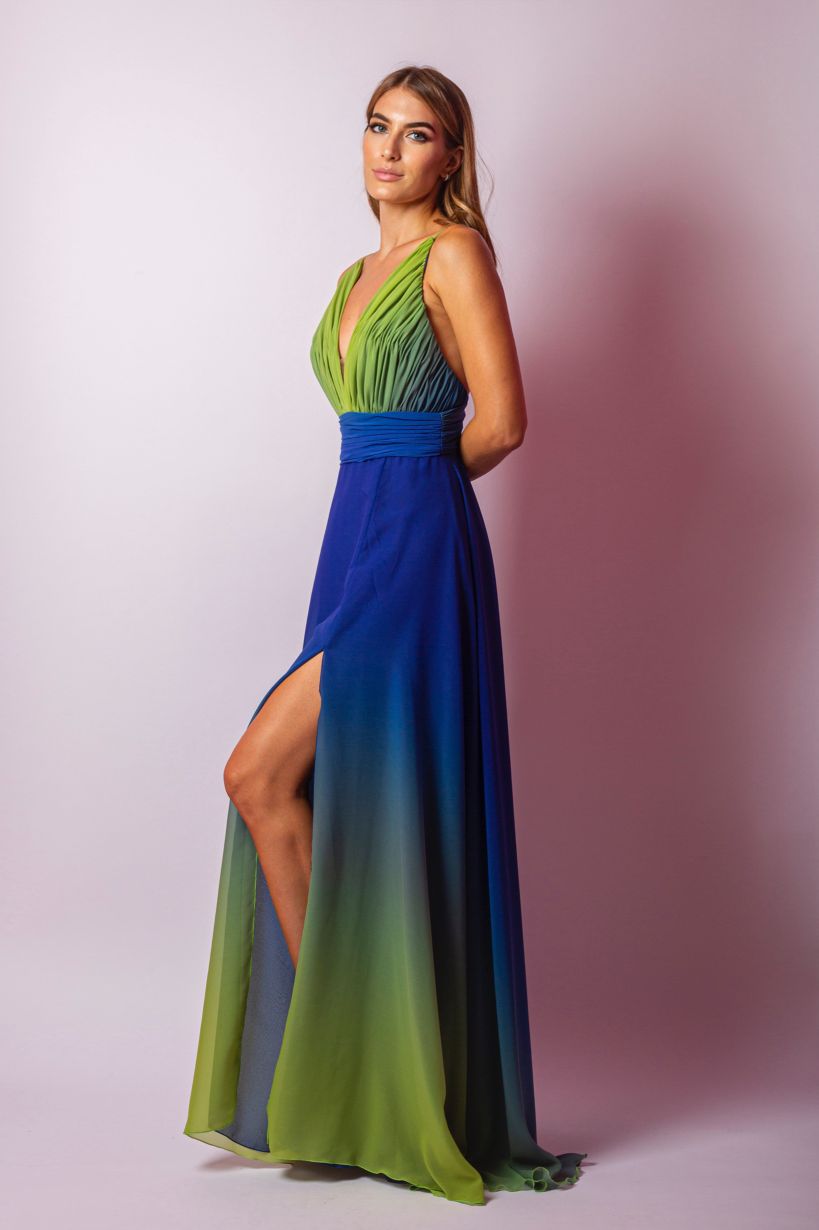 Draped dress degrade