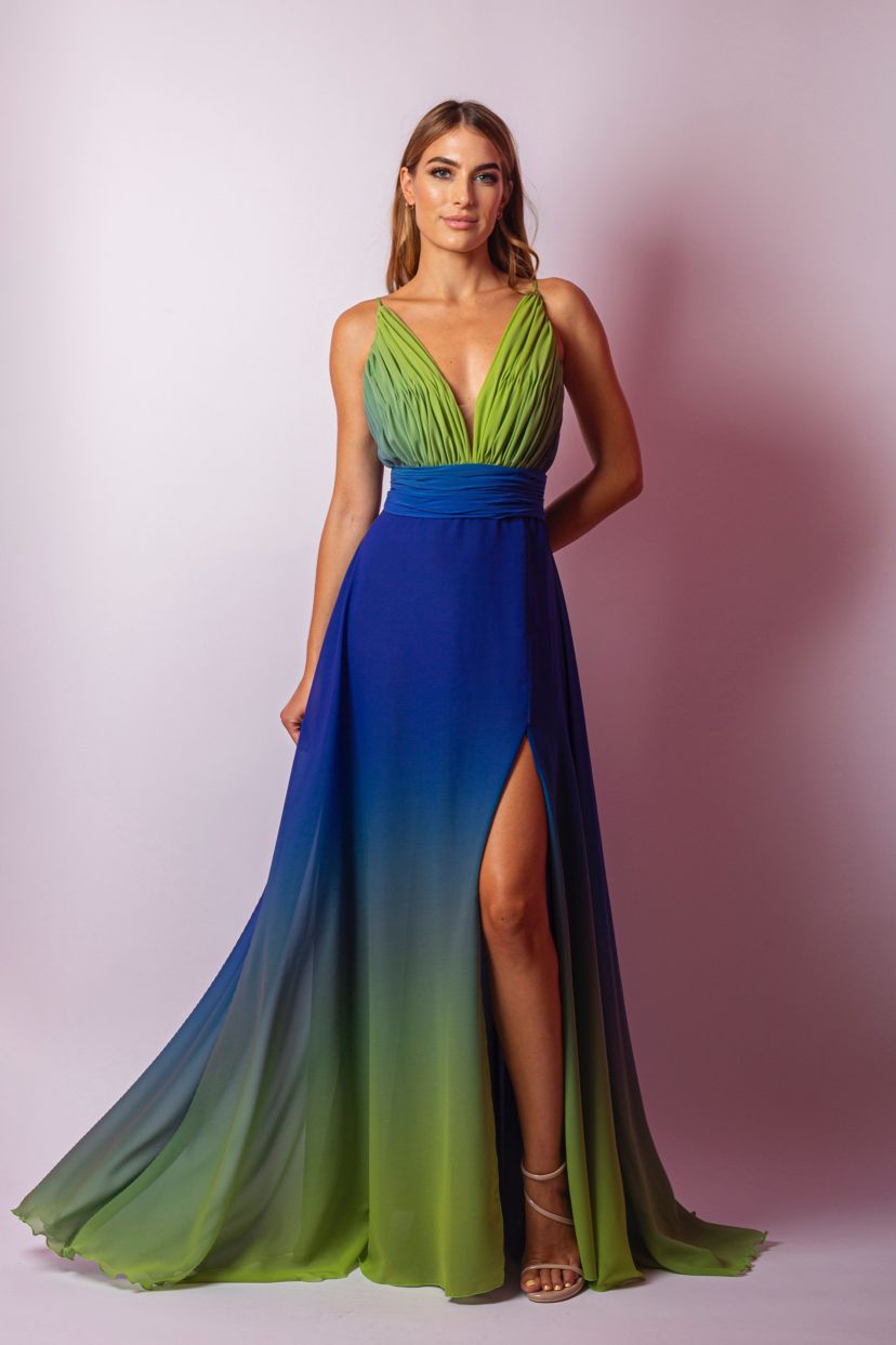 Draped dress degrade